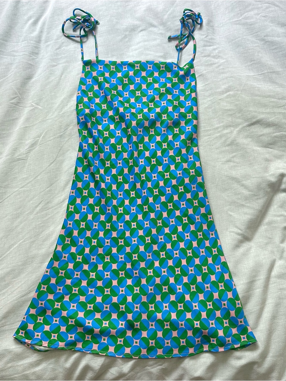 Resa Mini Dress - Blue and Green